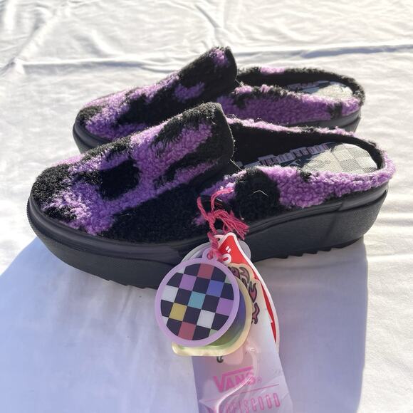Vans X Ireneisgood Classic Mule Stacked Platform Shoes Womens 5 Fuzzy Purple - Picture 1 of 8